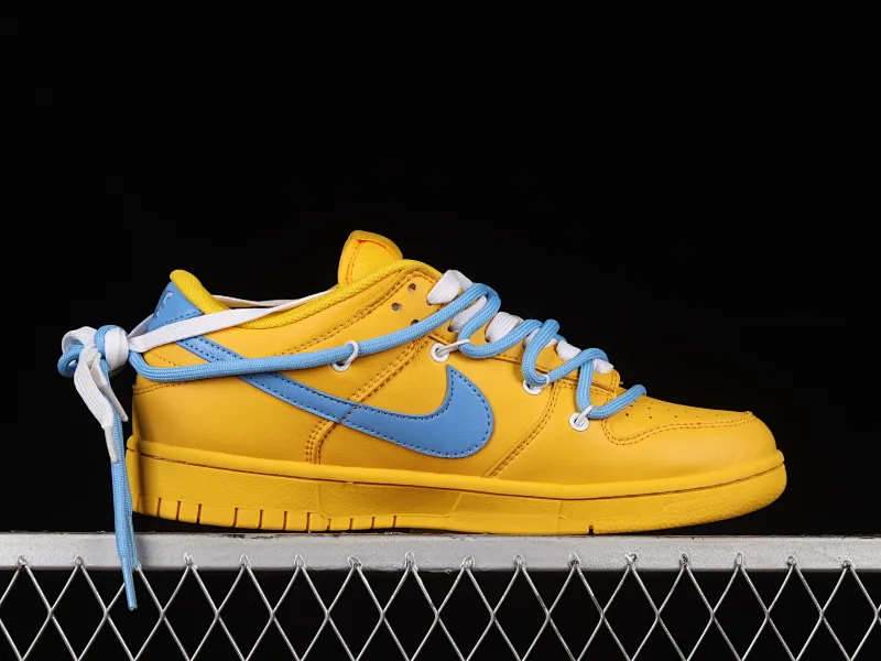 All categories Nk SB Dunk series Nk SB Dunk Low low-top sneakers Nk Dunk Low lemon yellow customized version of deconstructed strap casual sneakers DJ6188-100
